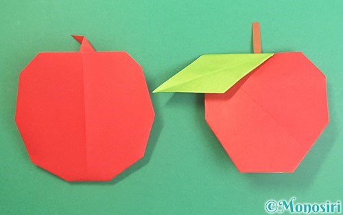 折り紙でりんごの折り方 簡単なりんごを2種類紹介 Monosiri