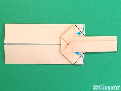 折り紙で羽子板と羽根の折り方手順18