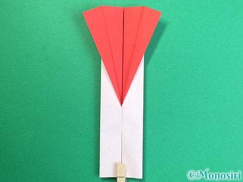 折り紙で羽子板と羽根の折り方手順35