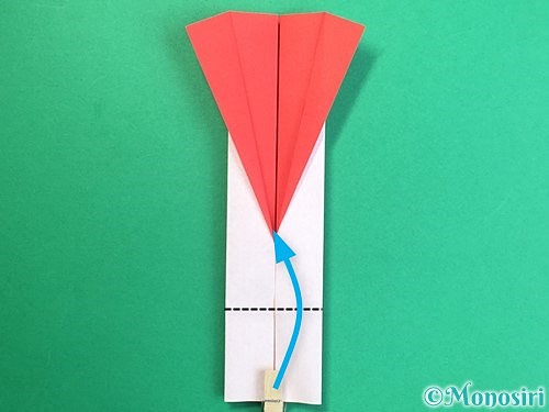 折り紙で羽子板と羽根の折り方手順36