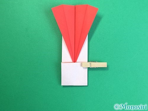 折り紙で羽子板と羽根の折り方手順37