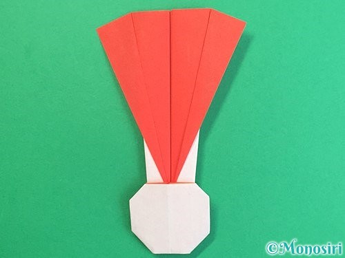 折り紙で羽子板と羽根の折り方手順49
