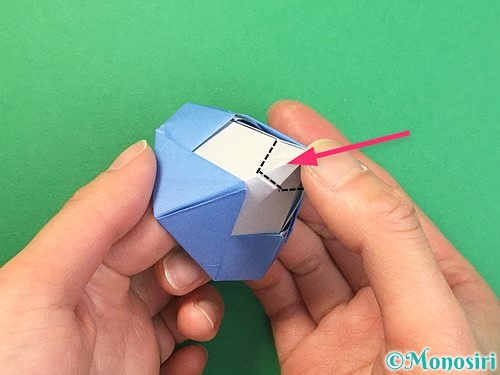 折り紙で立体的な富士山の折り方手順51