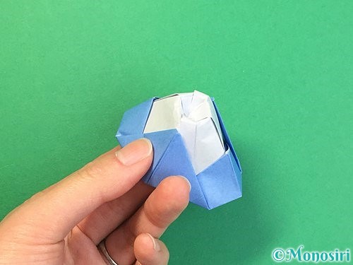 折り紙で立体的な富士山の折り方手順52