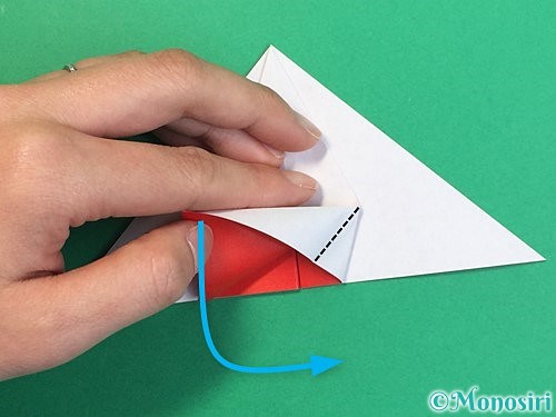 折り紙で鶴リースの作り方手順18
