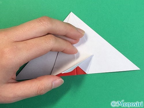 折り紙で鶴リースの作り方手順19
