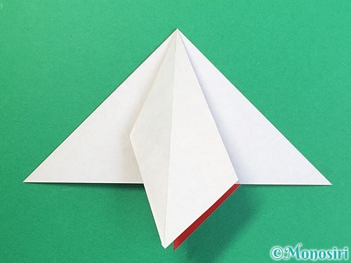 折り紙で鶴リースの作り方手順22