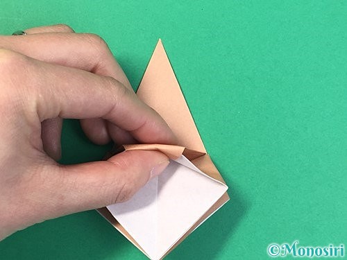折り紙で菓子鉢の折り方手順25