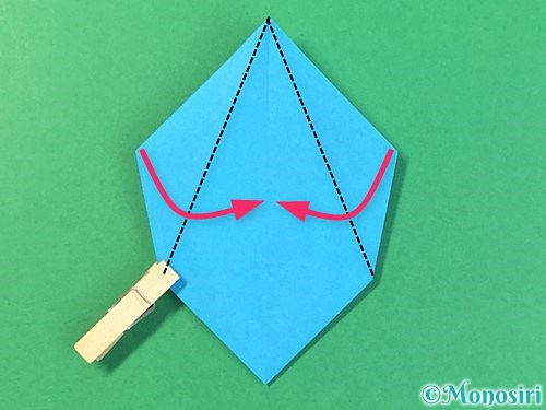 折り紙で角香箱の折り方手順18