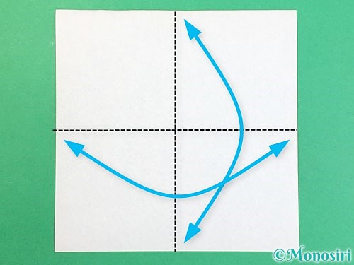 折り紙でアルファベットのZの折り方手順1