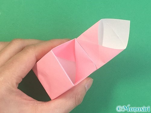 折り紙でふた付きの箱の折り方手順21
