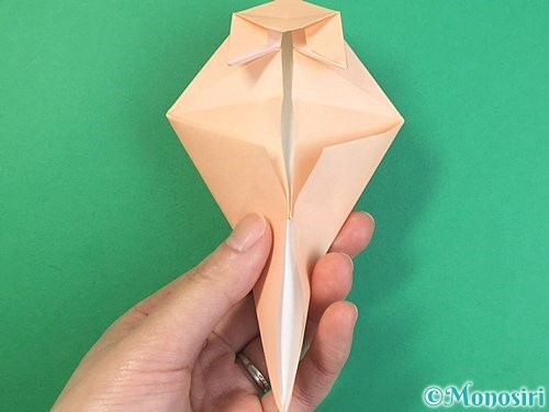 折り紙で立体的な猫の折り方手順49