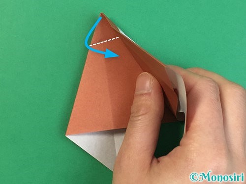 折り紙で立体的な犬の折り方手順42