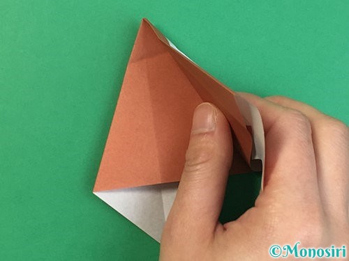 折り紙で立体的な犬の折り方手順41