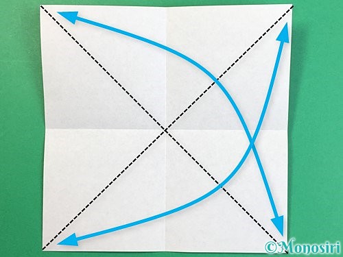 折り紙で立体的な犬の折り方手順3
