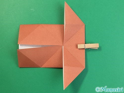 折り紙で立体的な犬の折り方手順16