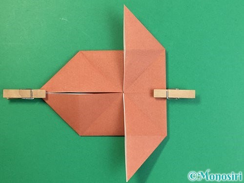 折り紙で立体的な犬の折り方手順19