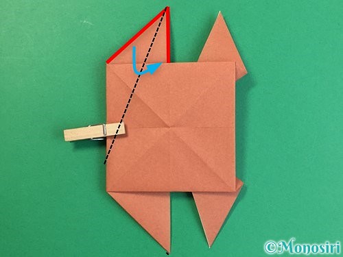 折り紙で立体的な犬の折り方手順23