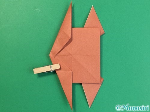 折り紙で立体的な犬の折り方手順26