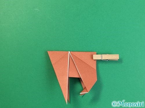 折り紙で立体的な犬の折り方手順32