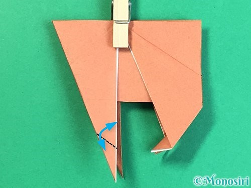 折り紙で立体的な犬の折り方手順33