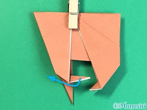 折り紙で立体的な犬の折り方手順38