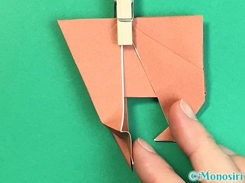 折り紙で立体的な犬の折り方手順39