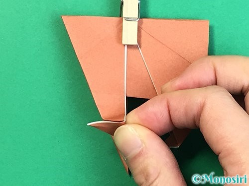 折り紙で立体的な犬の折り方手順40