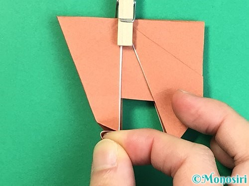 折り紙で立体的な犬の折り方手順43