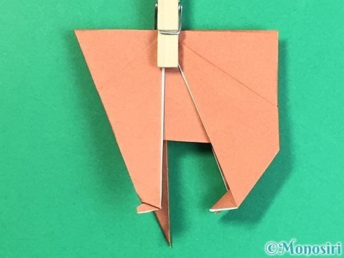 折り紙で立体的な犬の折り方手順45