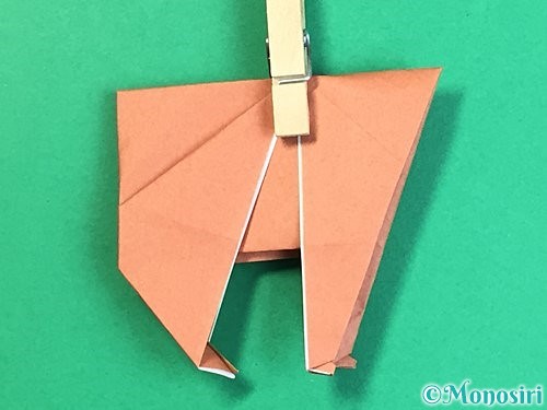 折り紙で立体的な犬の折り方手順46