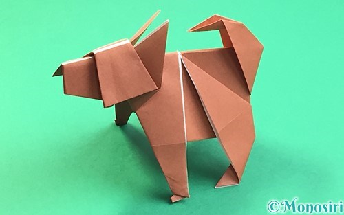 折り紙で犬の折り方 簡単 立体的なかわいい犬も ページ 3 Monosiri