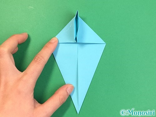 折り紙で立体的なネズミの折り方手順20