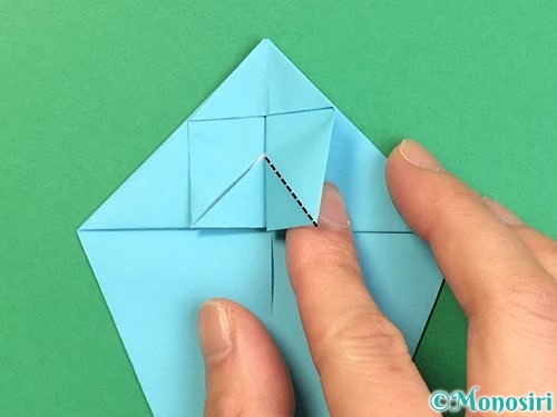 折り紙で立体的なネズミの折り方手順24