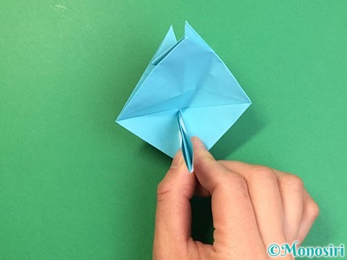 折り紙で立体的なネズミの折り方手順44