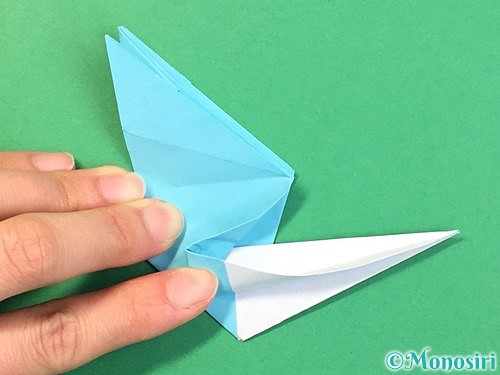 折り紙で立体的なネズミの折り方手順52