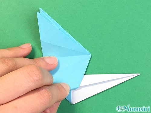折り紙で立体的なネズミの折り方手順58
