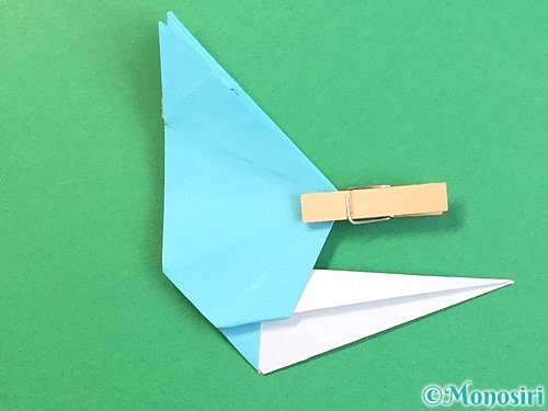 折り紙で立体的なネズミの折り方手順59