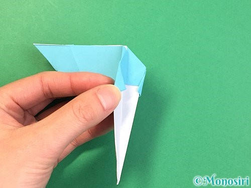 折り紙で立体的なネズミの折り方手順62