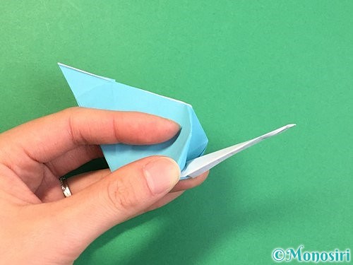 折り紙で立体的なネズミの折り方手順64