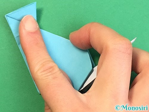 折り紙で立体的なネズミの折り方手順71