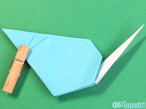 折り紙で立体的なネズミの折り方手順80