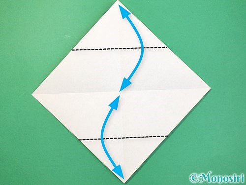 折り紙で立体的な蛇の折り方手順3