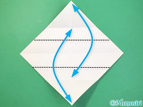 折り紙で立体的な蛇の折り方手順5