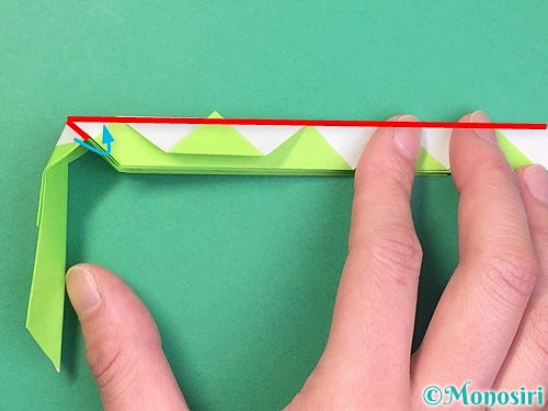 折り紙で立体的な蛇の折り方手順32