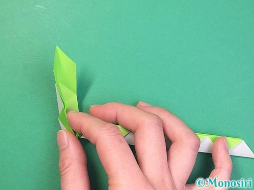 折り紙で立体的な蛇の折り方手順38