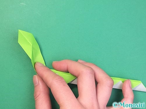 折り紙で立体的な蛇の折り方手順40
