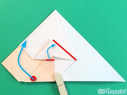 折り紙で立体的な羊の折り方手順38