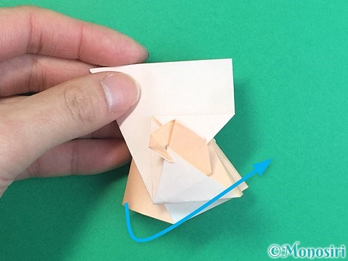 折り紙で立体的な羊の折り方手順63