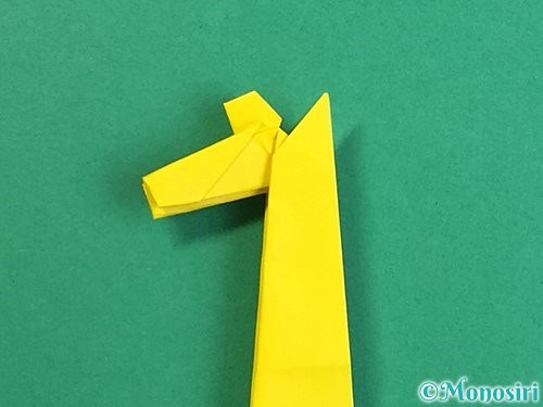 折り紙で立体的なキリンの折り方手順36